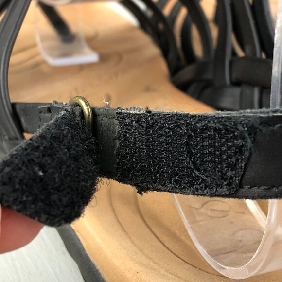 BOC Women's Size 7M Melva Black Faux Leather Open Toe Strappy Slingback Sandals - Picture 7 of 14